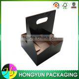 Black Corrugated Paper 4 Pack Bottle Carrier thumbnail-2