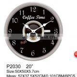 Coffee Time Office Style Plastic Large 20 Inch Wall Clock thumbnail-4