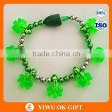 Lucky Flashing LED Green Shamrock Bracelets for Happy/st Patrick's Day Gift thumbnail-1