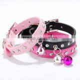 Fashion Design Soft PU Small Bell Custom Metal Chain Dog Collar Dog Collar PU Chains thumbnail-2