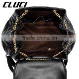 Leather Plaid Girls Branded College Bag Backpack Stylish With Chain thumbnail-6