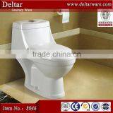 One Piece Round Toilet With Gentle Close Seat (White or Biscuit), Foshan Top Sanitary Ware Middle East Toilet wc