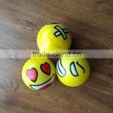 High Quality Hot Sell Mini PU Ball Toys With Emoji Printing Play Ball Yellow Ball Toys For Kids Children thumbnail-5