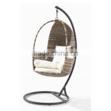 outdoor garden wrought iron rattan chair swing