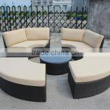 Leisure Outdoor Furniture Sofa Bed Rattan Round Sunbed thumbnail-2