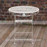 Wrought Iron Patio Table Antique Cream Great Garden Furniture thumbnail-5