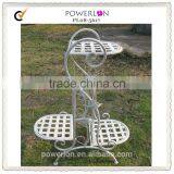 POWERLON Vintage French Style 3 Pots Metal Plant Stand Outdoor Decoration thumbnail-3