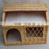 Outdoor natural willow Wicker pet house cat house basket