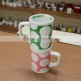 Christmas New Design Embossed 16oz Porcelain Drink Cup, Ceramic Coffee Mug thumbnail-3