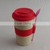 450ml Eco Plant Fiber Drinking Cup With Silicone Lid thumbnail-3