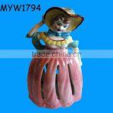 Shy Doll and Ladies Figurine Restaurant Ceramic Paper Napkin Holder thumbnail-1