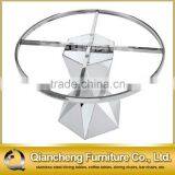 Luxury Granite Top 48 Inch Round Dining Table With Stainless Steel thumbnail-4