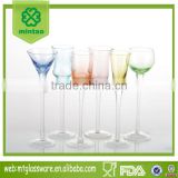 60-86ml top grade 6 colorful mini wine shot glass set