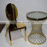 LC09 Modern Stainless Steel Legs Gold Dining Chair for Wedding thumbnail-4