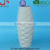 Matte Grey Ceramic Vase With Embossed Wave Design thumbnail-2