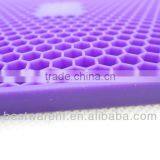 Honeycomb Shape Soft FDA Silicone Cup Mat Hot Pot Pan Mat thumbnail-2