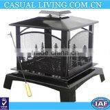 Outdoor Freestanding Metal Fireplace thumbnail-1