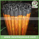 120*2.2 cm PVC Coated Wooden Broom Handle With Italian Thread/long Handle Cleaning Brush thumbnail-1