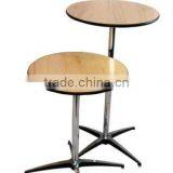 Plywood Folding Tables With Steel Legs Round or Rectangle thumbnail-3