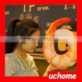 UCHOME Cute Plush Shrimp Stuffed Plush Neck Pillow Wholesale Funny Neck Pillow thumbnail-2