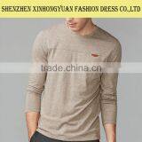 Men Long Sleeves Collar T-shirt/Custom Cotton Blank T Shirt/Wholesale T Shirts thumbnail-2