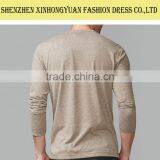 Men Long Sleeves Collar T-shirt/Custom Cotton Blank T Shirt/Wholesale T Shirts thumbnail-3