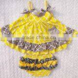 Yellow Newest Baby Swing Top Outfit(NO MI\OQ)