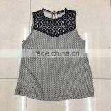Ladies High Quality Lace T-shirt With Print Stocklots thumbnail-1
