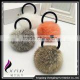 CX-E-21 Mixing Colors 2016 Genuine Rabbit Fur Ball Small Elastic Hair Band thumbnail-5