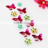 Top Selling Strong Sticky Pink Butterfly/Snowflake Shape Adhesive Rhinestone Stickers Manufacturer thumbnail-1