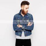 Fashion Popular Denim Men's Jeans Jacket Blue Street Wear thumbnail-1