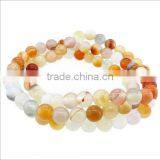 3 Layers Natural Agate Stone Beads Bracelets Women Lucky Gemstone Beads Stretch Bracelets for Birthday Gifts 2016 thumbnail-1
