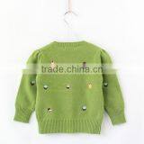 Korean Style Girls Cardigan Sweater Design Solid Color Cotton Sweater thumbnail-3
