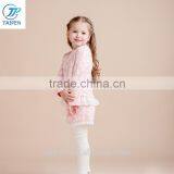 2017 Spring Girls 2pcs Set Of t Shirt And Short Pants With Legging Children Clothing Jacquard t Shirt With Pleated Hem thumbnail-5