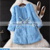 2016 Real Rabbit Fur Coat Women Winter Genuine Fur Coat Girls Slim Gilet Short Jacket Natural Rabbit Fur Coat thumbnail-2