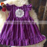 Girls Boho Flutter Sleeve Lace Cotton Dress thumbnail-1