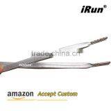 Luxury Flat Gray Leather Sneaker Shoelaces Metal Tips Faux Sheepskin Leather Grey Shoelace for Ultra Boost - 8 Colors thumbnail-2