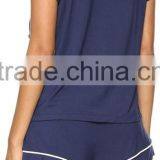 New Arrival Fashion Contrast Pajama Set Wholesale Adult Women Pajamas thumbnail-5