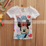 Kids Girls Round Neck t Shirt With Cartoon thumbnail-1