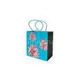 Shopping UV stamping flower, 250gsm coated Printed Paper Carrier Bags for gift package