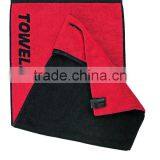 100% Cotton Magnet Strap Zipper Pocket Fitness Towels, Zip Pocket Gym Towels thumbnail-2