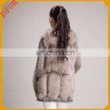Hand Make Pluffy Hot Sale Girls Fox Fur Sleeveless Vest thumbnail-3