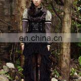 Steampunk Gothic Jabot-collar With Laces Hands of the Clock and Gear thumbnail-4