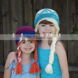 Wholesale Crochet Frozen Hat Elsa Girl Hat Crochet Queen Elsa inspired Frozen hat/wig, Frozen