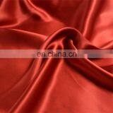 Multicolor Crimson Dark Red 100% Silk Satin Fabric in Solid Color