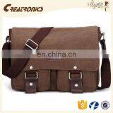 CR on Time Delivery Guaranteed 2016 Latest Fashion Men's Canvas Shoulder Bag Brown Vintage Messenger Bags