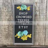 DIY Factory Wooden Display Changeable Hexagonal Custom Size Oak Gray Felt Letter Boards thumbnail-2