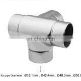 Prime Quality Stainless Steel Handrail Connector 4 Way Corner Union Elbow For Round Railing thumbnail-4