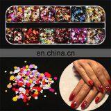 Fantasy Color  Round Marquise Diamond Shaped Thin Nail glitter sequins Slice nail pearl decoration for nail art