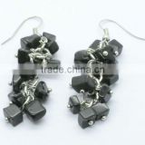 Grape Shaped Obsidian Gemstone Earring